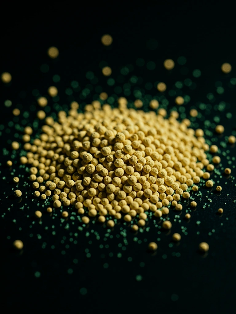 Pine pollen grains macro